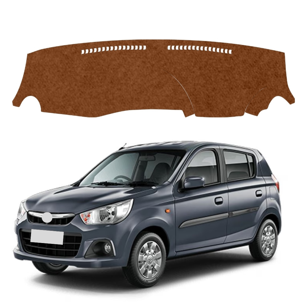 Maruti Suzuki Alto K10 2014 to 2022 Car Dashboard Mat (Brown)