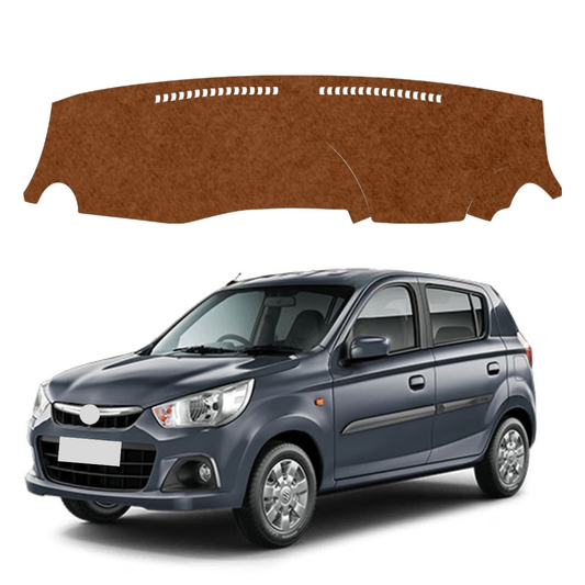 Maruti Suzuki Alto K10 2014 to 2022 Car Dashboard Mat (Brown)