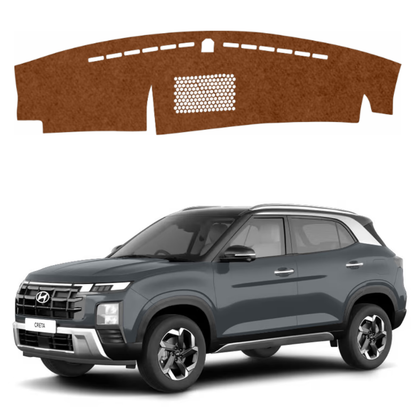 Hyundai Creta 2024 To 2026 Car Dashboard Mat (Brown)