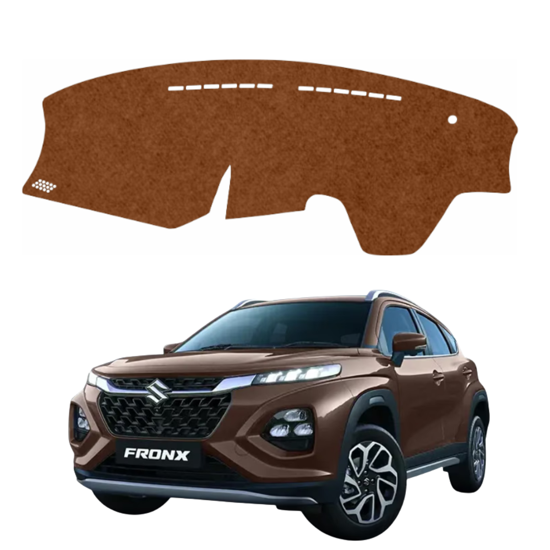 Maruti Suzuki Fronx 2023 To 2026 Car Dashboard Cover Mat (Brown) - Vinride