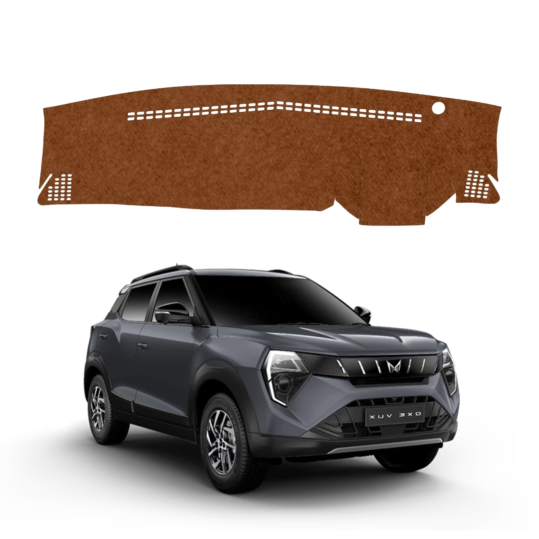 Mahindra XUV 3XO 2024 To 2026 Car Dashboard Mat (Brown)