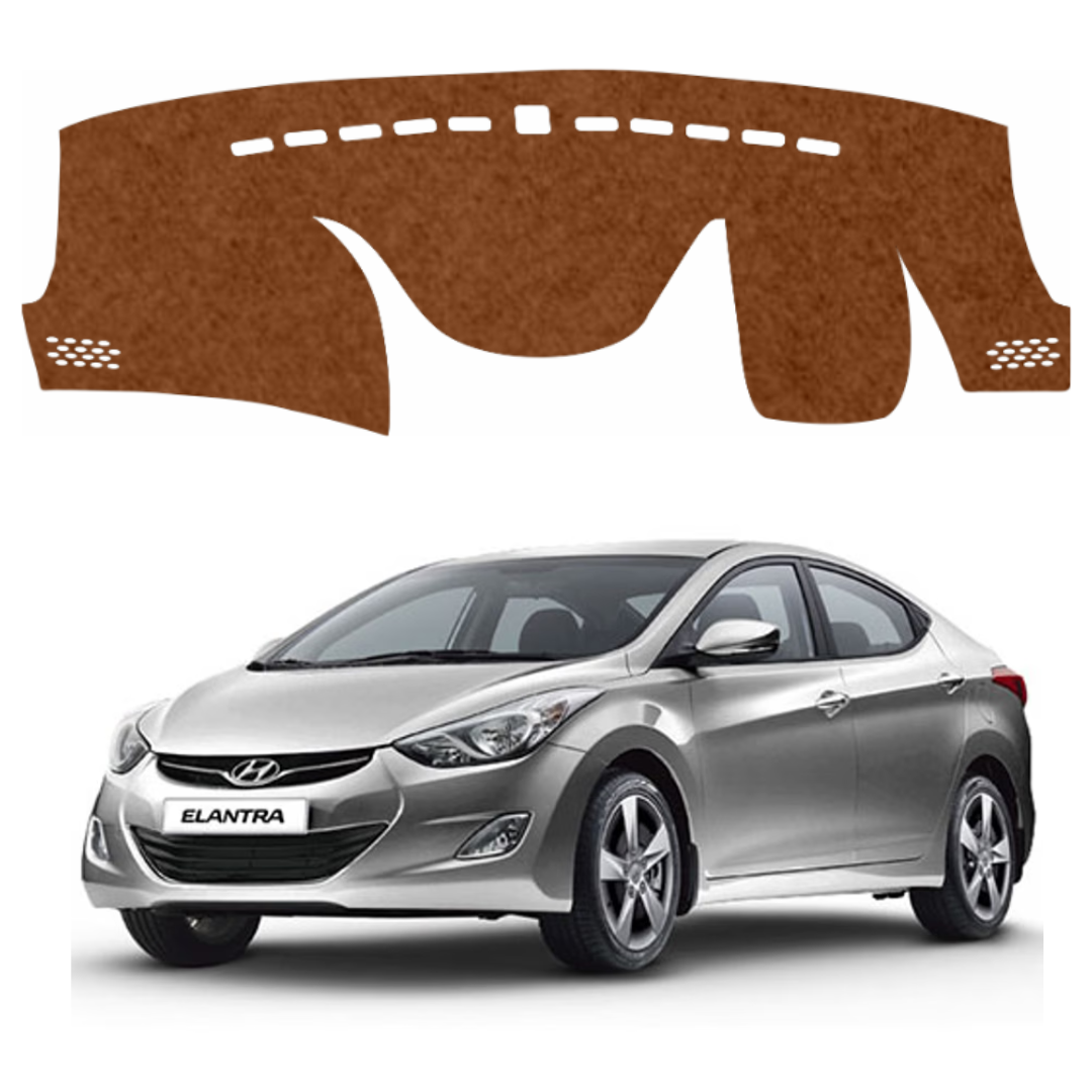 Hyundai Elantra 2012 To 2016 Car Dashboard Mat (Brown)