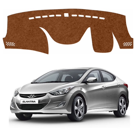 Hyundai Elantra 2012 To 2016 Car Dashboard Mat (Brown)