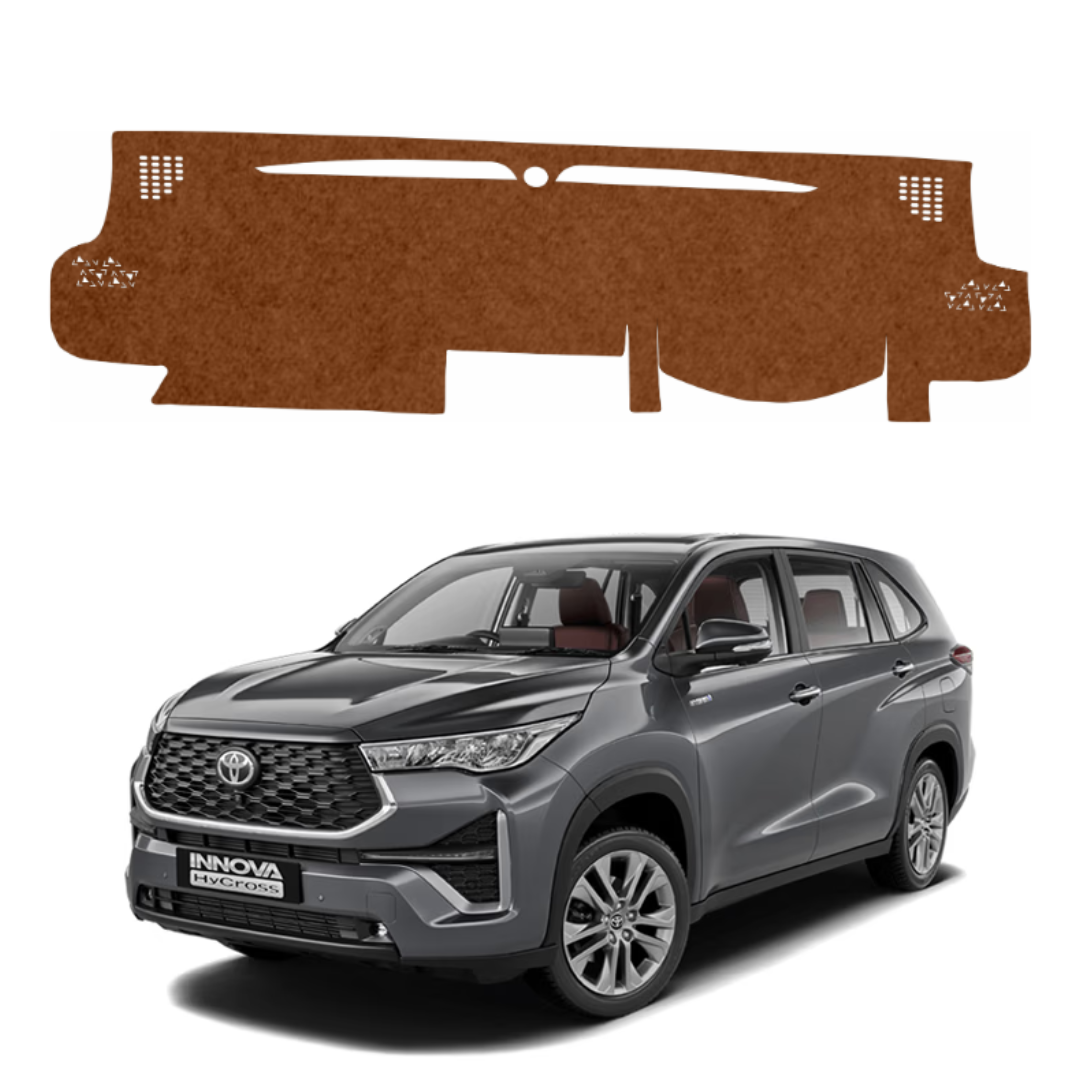 Toyota Innova Hycross 2022 To 2026 Car Dashboard Mat (Brown)