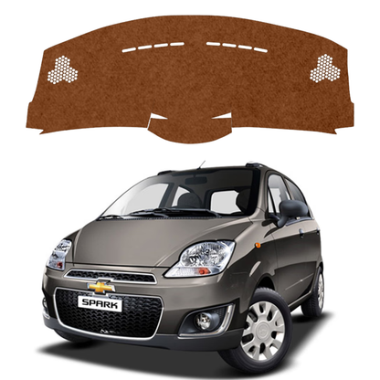 Chevrolet Spark 2007 to 2017 Car Dashboard Mat (Brown)