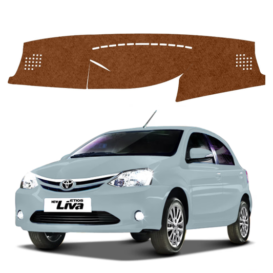 Toyota Etios Liva 2011 To 2020 Car Dashboard Mat (Brown)