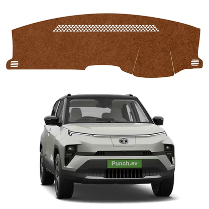 Tata Punch EV 2024 To 2026 Car Dashboard Mat (Brown)