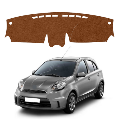 Nissan Micra 2012 To 2019 Car Dashboard Mat (Brown)