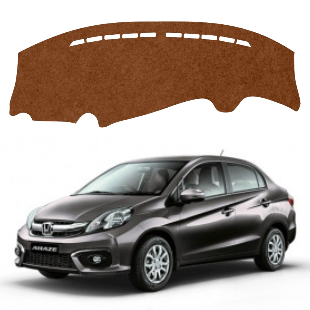 Honda Amaze 2013-2016 Car Dashboard Cover Mat (Brown)