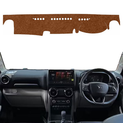 Mahindra Thar 2020 To 2026 Car Dashboard Mat (Brown)