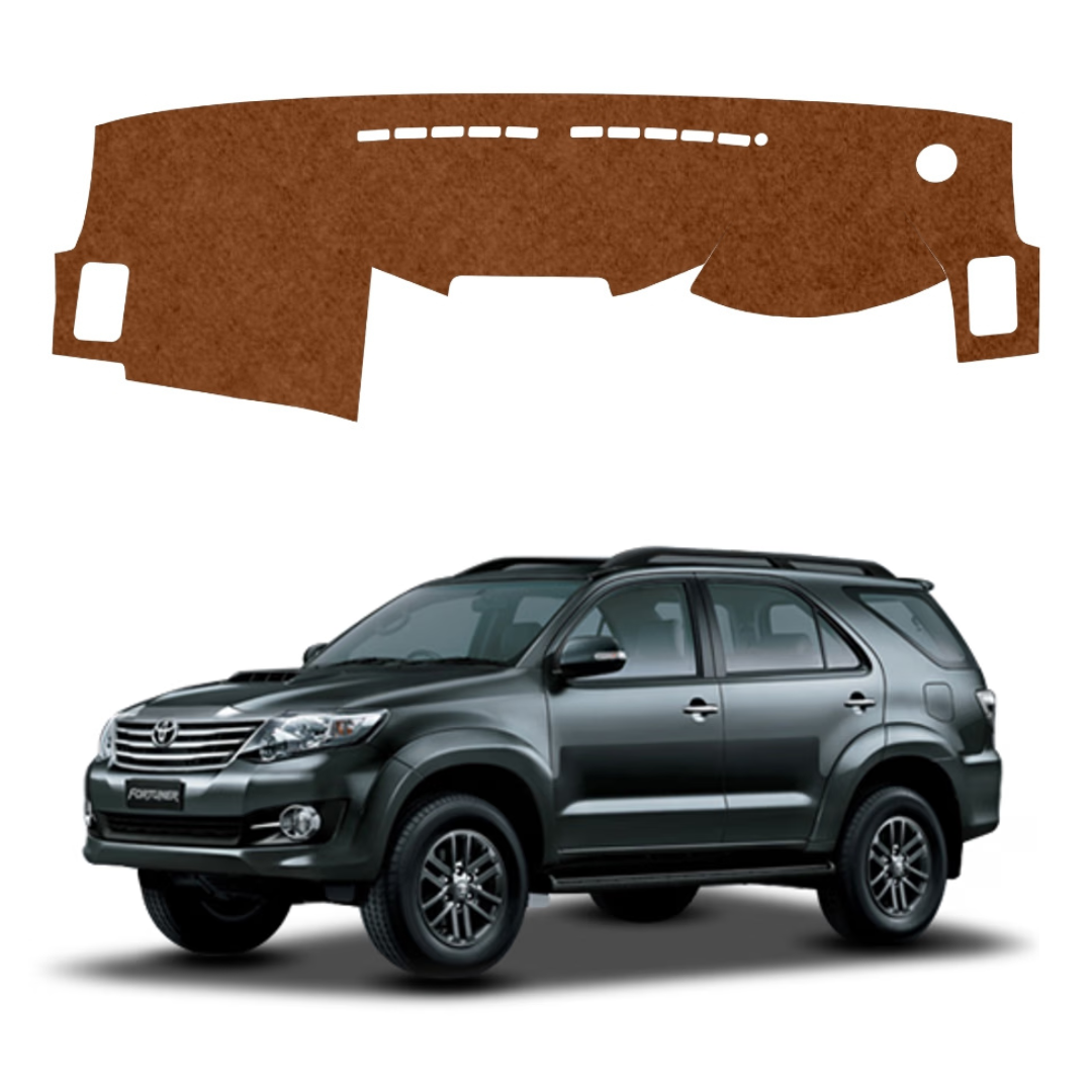 Toyota Fortuner 2009 To 2017 Car Dashboard Mat (Brown)