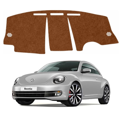 Volkswagen Beetle 2009 To 2016 Car Dashboard Mat (Brown)