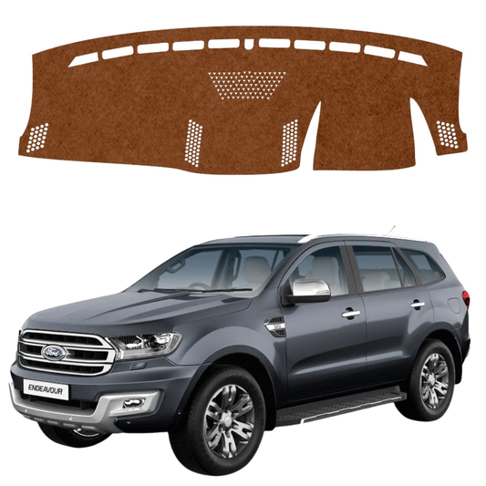 Ford Endeavour 2015 To 2021 Car Dashboard Cover Mat (Brown)