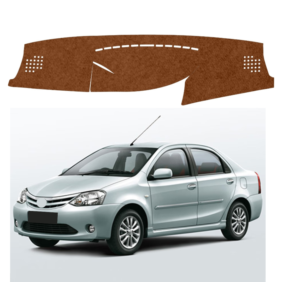 Toyota Etios 2010 To 2020 Car Dashboard Mat (Brown)