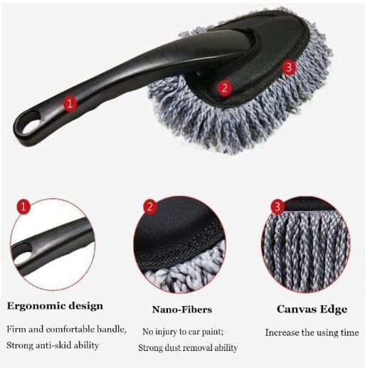 Car Duster Brush, 8 cm, Multipurpose Scratch-Free Cleaning Tool for Home and Auto