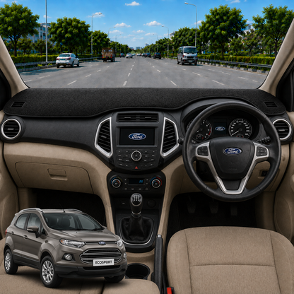 Ford Ecosport 2013 To 2017 Car Dashboard Mat (Brown)