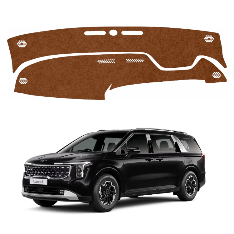 Kia Carnival 2024 To 2026 Car Dashboard Mat (Brown)