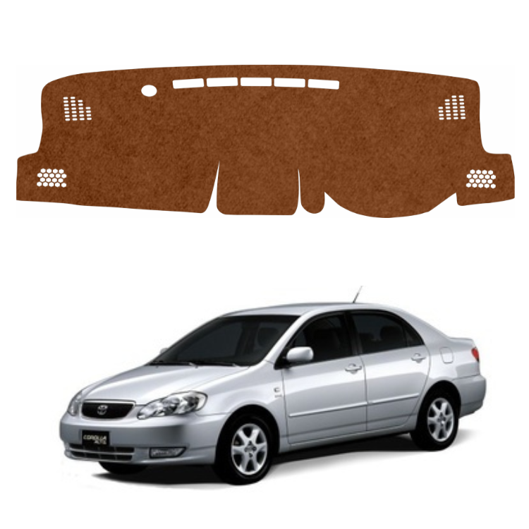 Toyota Corolla Altis 2003 To 2007 Car Dashboard Mat (Brown)