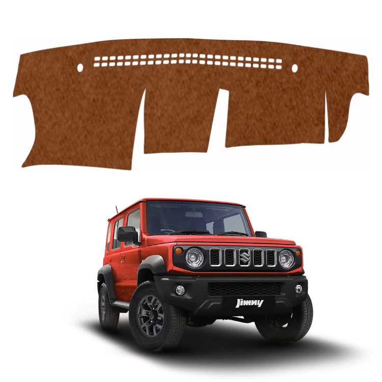 Maruti Suzuki Jimny 2023 To 2026 Car Dashboard Mat (Brown)