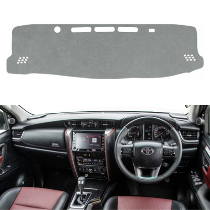 Toyota Fortuner 2017 To 2026 Car Dashboard Cover Mat (Grey)