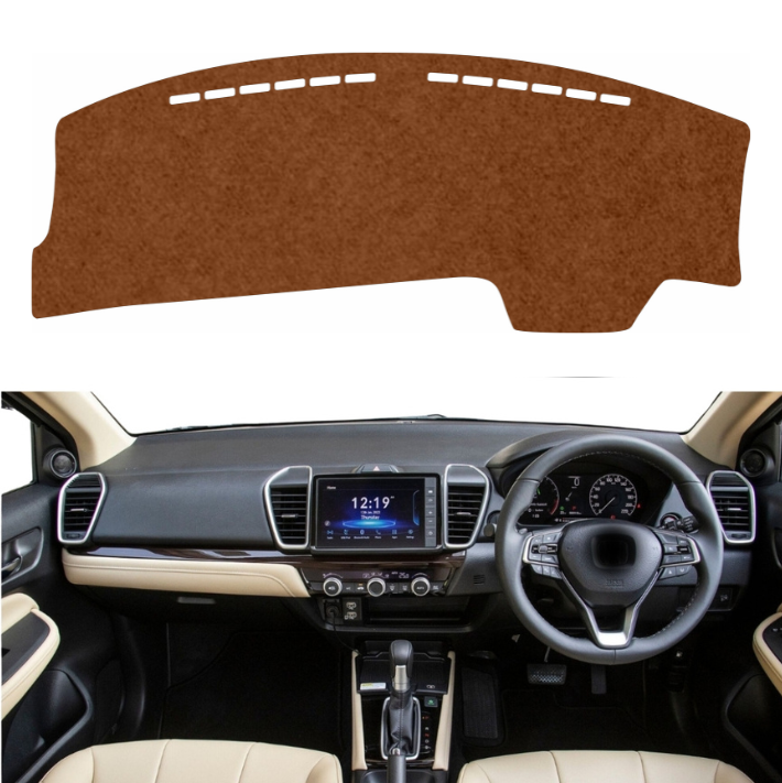 Honda City 2014 To 2020 Car Dashboard Mat (Brown)