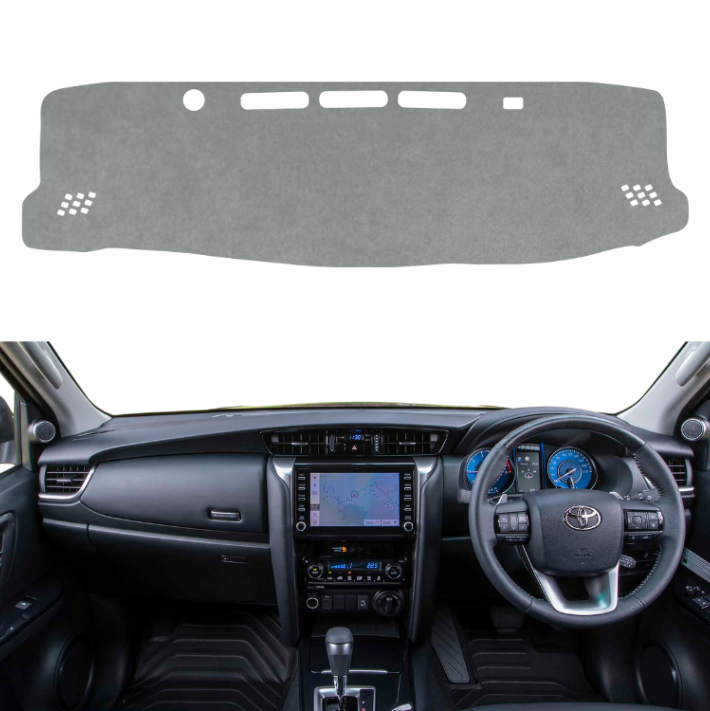 Toyota Fortuner Legender 2021 To 2026 Car Dashboard Cover Mat (Grey)