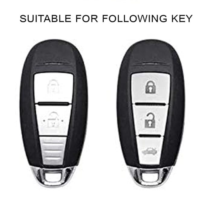 Premium Metal Alloy Car Key Cover | Compatible with Maruti Suzuki Baleno, Vitara Brezza, Ignish, Ciaz, Scross, Swift, Ertiga