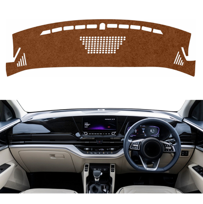 Kia Carens 2022 To 2026 Car Dashboard Mat (Brown)
