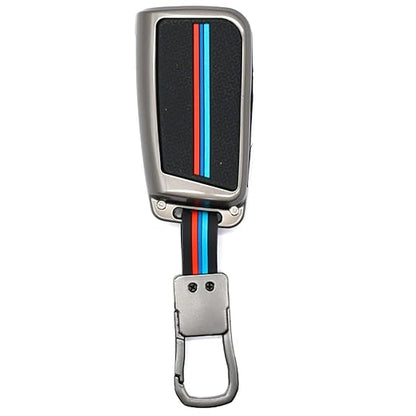 Premium Metal Key Cover Compatible with T-ROC, Tiguan, New Jetta Taigun Flip Key
