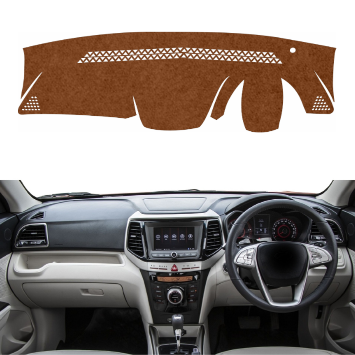Mahindra XUV300 2019 To 2026 Car Dashboard Mat (Brown)
