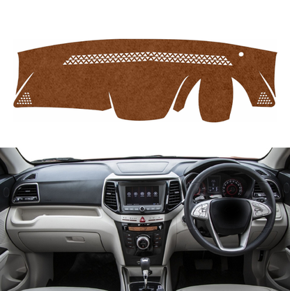 Mahindra XUV400 EV 2023 To 2026 Car Dashboard Mat (Brown)