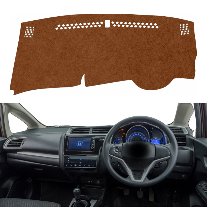Honda Jazz 2014 To 2023 Car Dashboard Mat (Brown)
