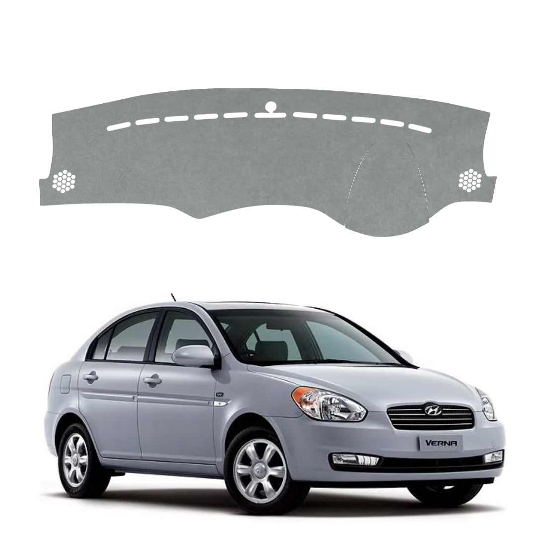 Hyundai Verna 2006 To 2011 Car Dashboard Cover Mat (Grey)