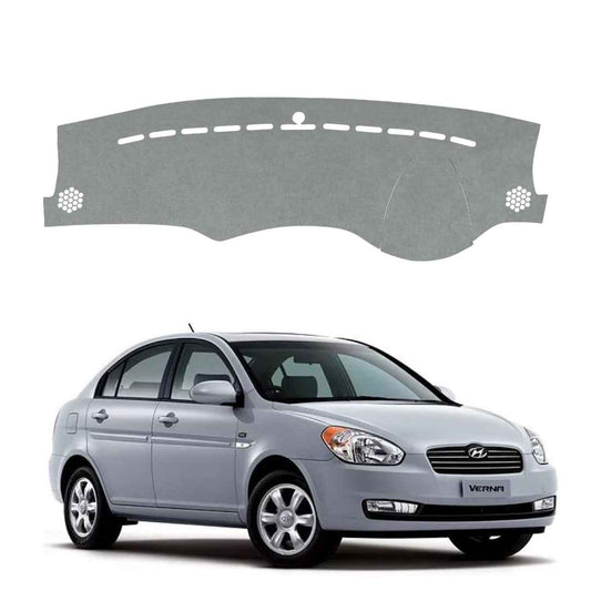 Hyundai Verna 2006 To 2011 Car Dashboard Cover Mat (Grey)