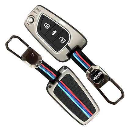 Premium Metal Key Cover for Toyota Innova Crysta | Corolla Altis