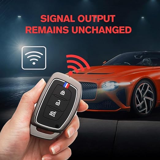 Premium Metal Alloy Car Key Cover | Compatible with Hyundai i20, Creta, Venue, Tucson, Alcazar, Verna, Xcent, Aura, Elantra