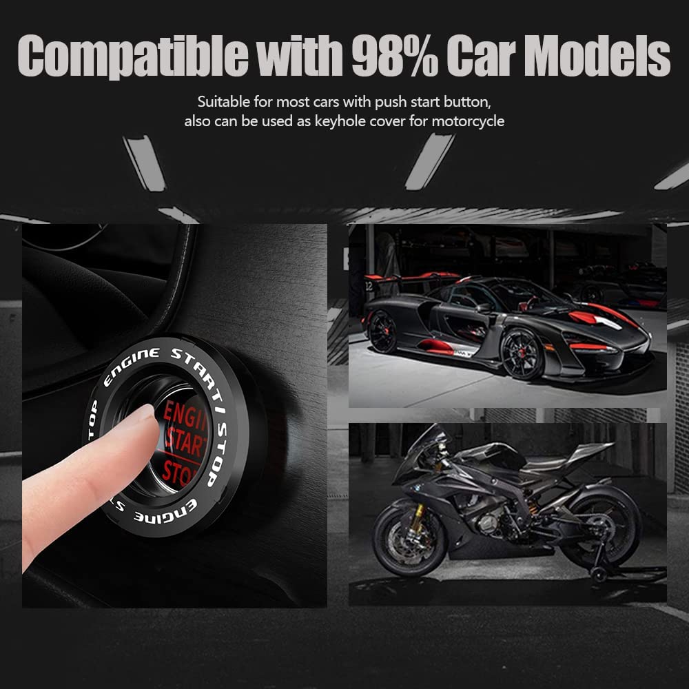 Car Start Stop Button Cover Creative Engine Start Stop Button Cover