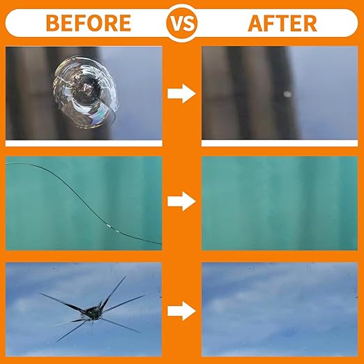 Car Windscreen Crack Repair Kit with Durable Resin