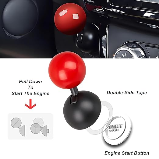 VINRIDE Car Push Start Stop Button Metal Joystick for Push Start Stop Button All Cars