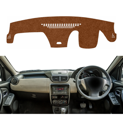 Nissan Terrano 2012 To 2019 Car Dashboard Mat (Brown)