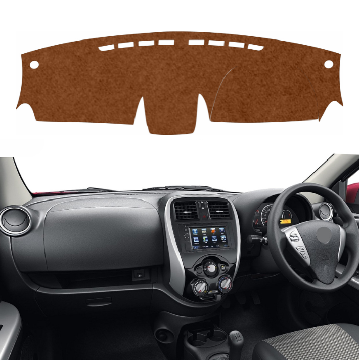 Nissan Micra 2010 To 2012 Car Dashboard Mat (Brown)