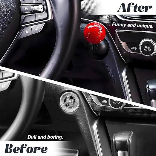 VINRIDE Car Push Start Stop Button Metal Joystick for Push Start Stop Button All Cars