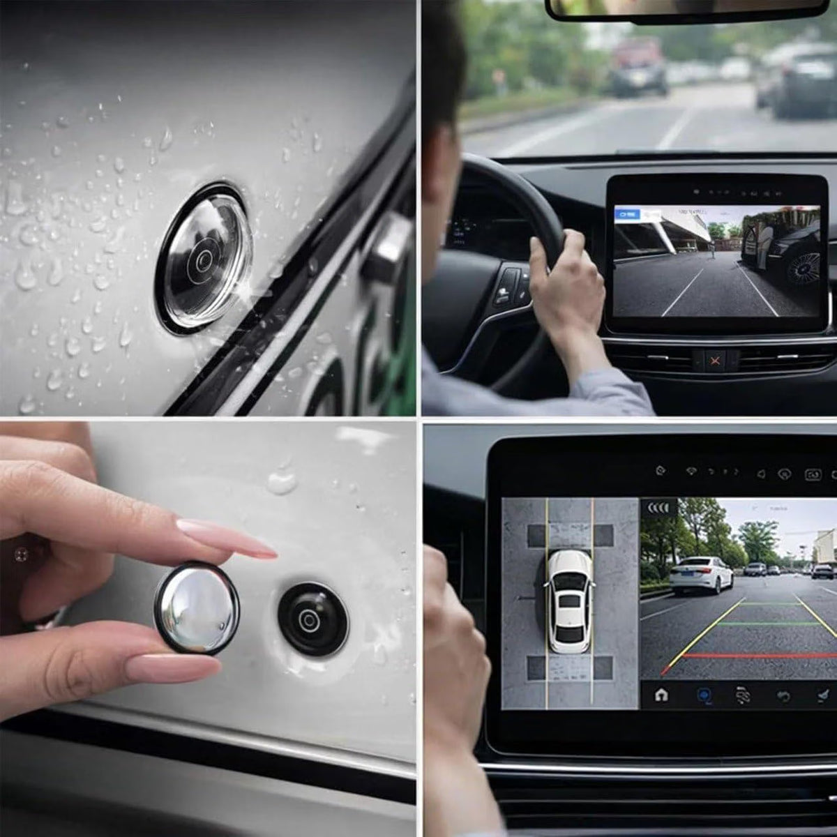 Car Camera Lens Protector 360° All-Round Protection, Anti-Scratch & Waterproof, Compatible with Most Vehicle Cameras (Pack of 2Pcs)