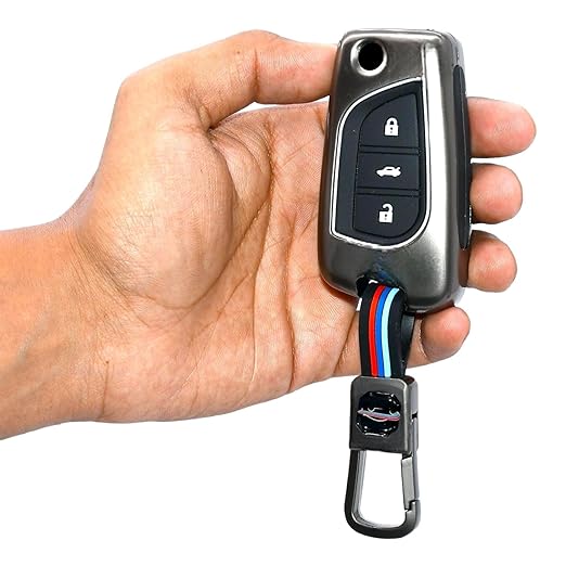 Premium Metal Key Cover for Toyota Innova Crysta | Corolla Altis