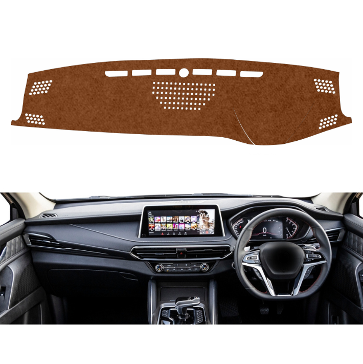 MG Gloster 2020 To 2026 Car Dashboard Mat (Brown)