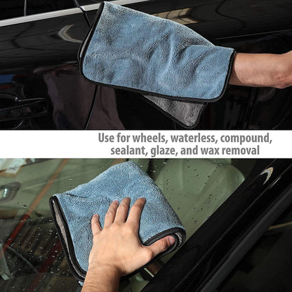Multipurpose Microfiber 800 GSM Pack of 2-40cm x 40cm Cleaning Towel Microfibre Cloth Highly Absorbent Dust Towels for All Vehicles Bikes Cars Glass (Pack of 2)