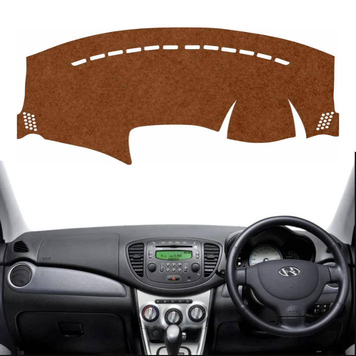 Hyundai i10 2007 To 2013 Car Dashboard Mat (Brown)