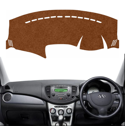 Hyundai i10 2007 To 2013 Car Dashboard Mat (Brown)