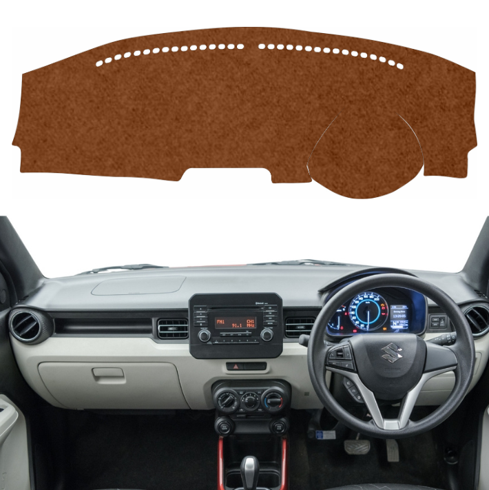 Maruti Suzuki Ignis 2017 to 2026 Car Dashboard Mat (Brown)
