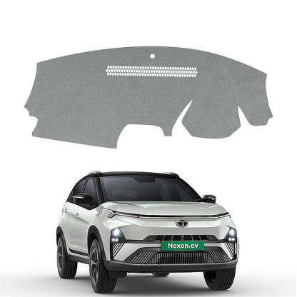 Tata Nexon EV 2022 To 2026 Car Dashboard Cover Mat (Grey)